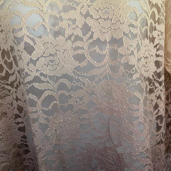 Roaman's Lace Sheer Ombre Bell Sleeve Top 22/24 1X - Picture 3 of 7